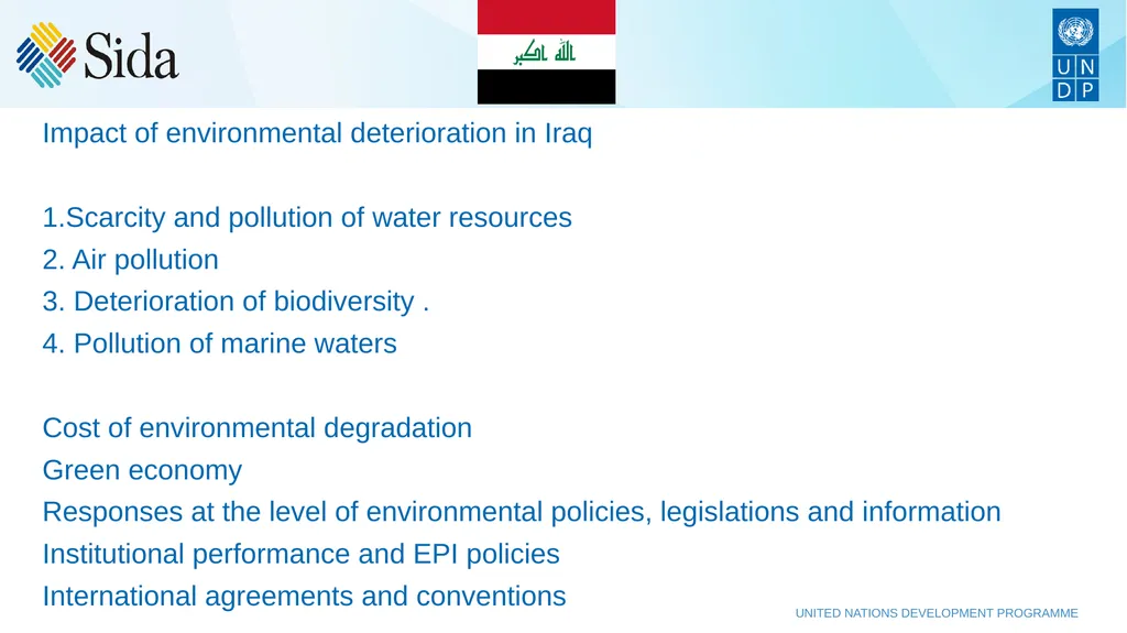 Iraq’s environmental and climate change - slide 25 of 29
