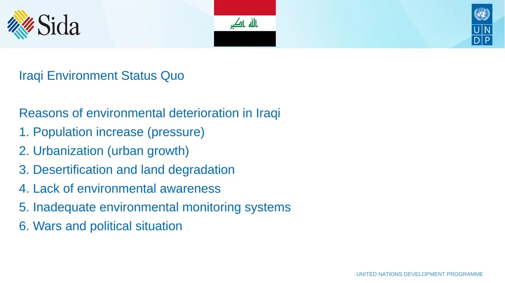 Iraq’s environmental and climate change - slide 24 of 29