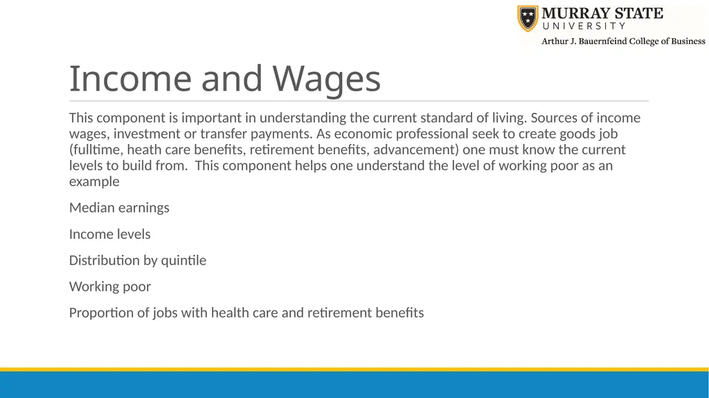 Components of an Economic Profile Presenter: Chris - slide 11 of 37
