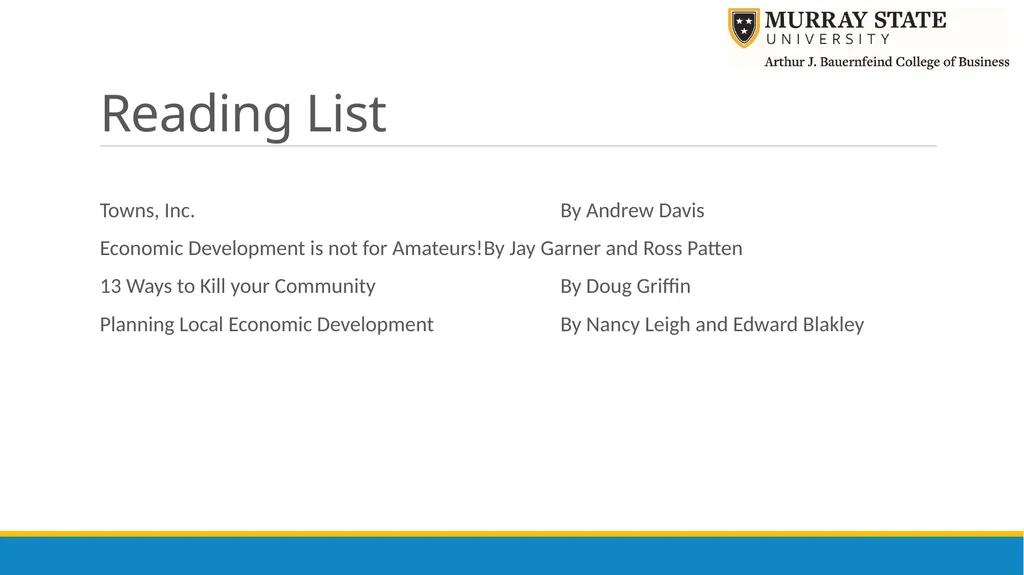 Components of an Economic Profile Presenter: Chris - slide 37 of 37