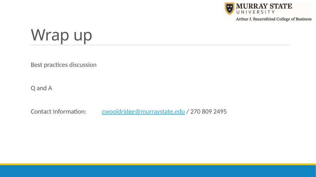Components of an Economic Profile Presenter: Chris - slide 36 of 37