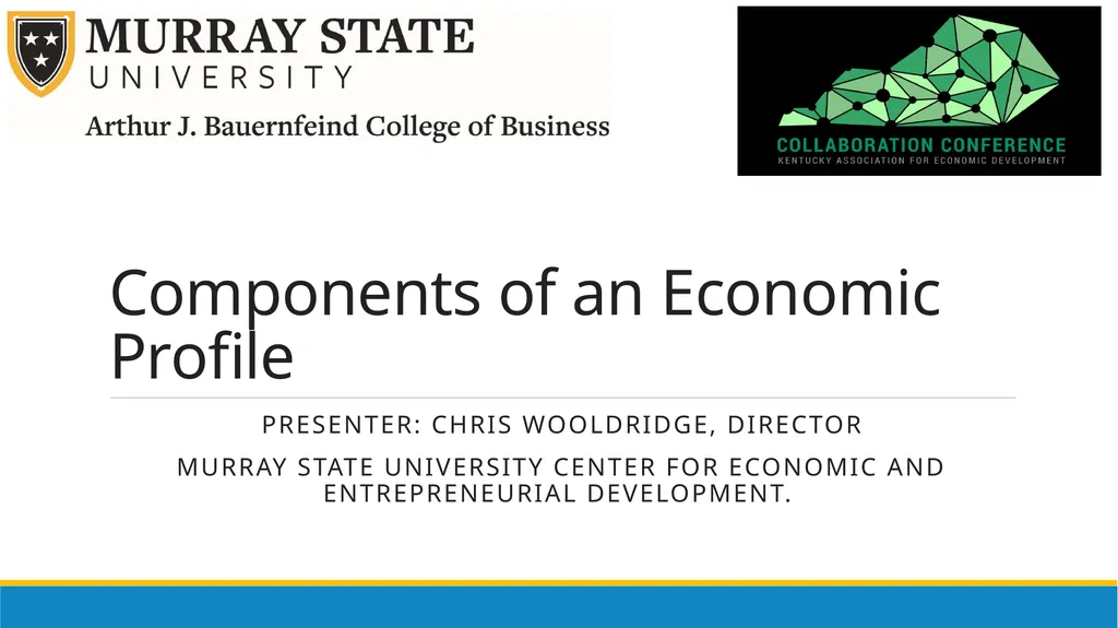 Components of an Economic Profile Presenter: Chris