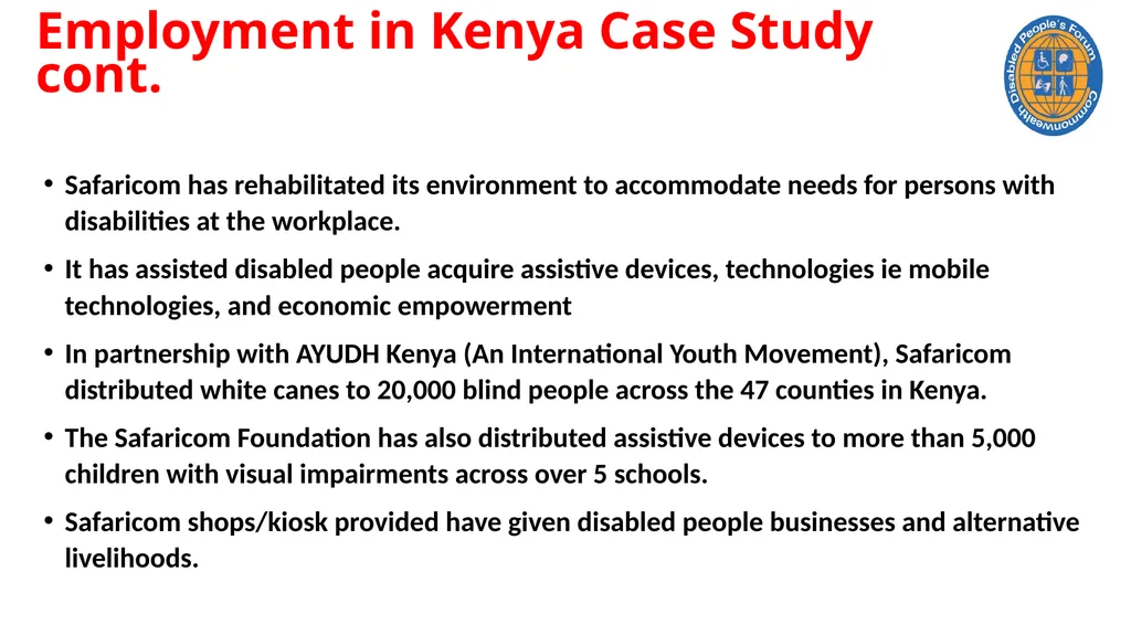 CDPF On-line Disability Equality Capacity Building - slide 18 of 28