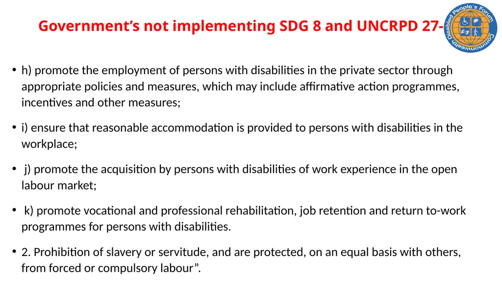 CDPF On-line Disability Equality Capacity Building - slide 14 of 28