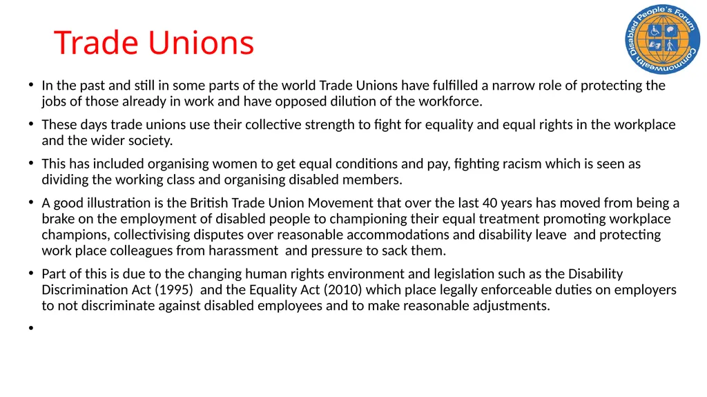 CDPF On-line Disability Equality Capacity Building - slide 27 of 28