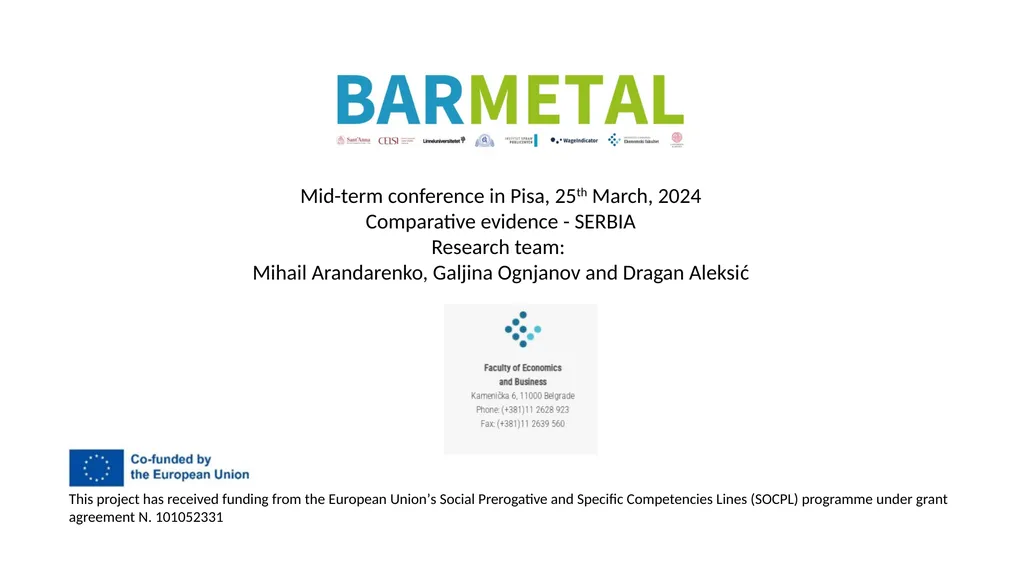 Mid-term conference in Pisa, 25th March, 2024