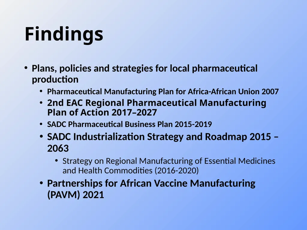 Advancing local pharmaceutical production through - slide 5 of 32