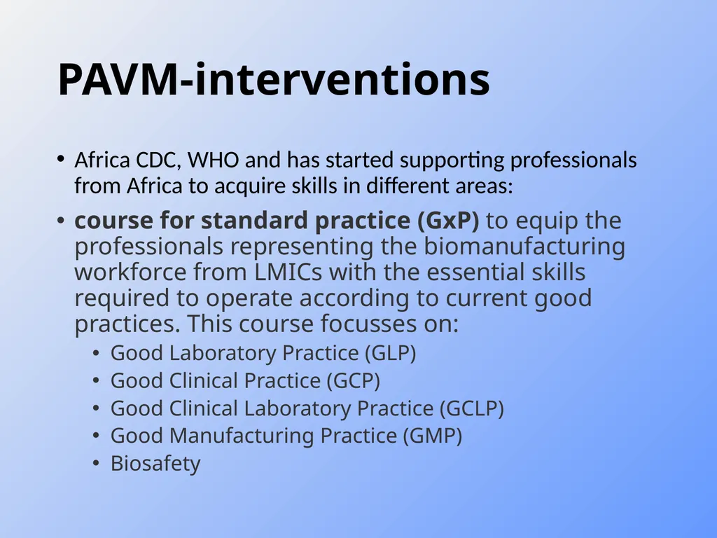 Advancing local pharmaceutical production through - slide 20 of 32