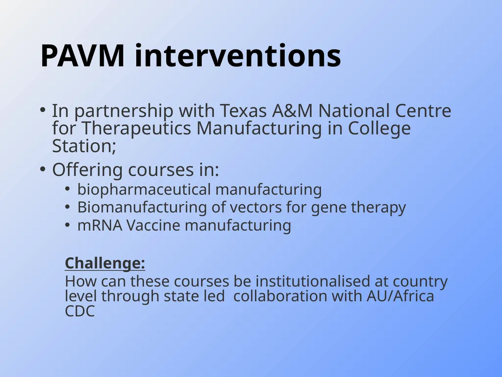 Advancing local pharmaceutical production through - slide 21 of 32