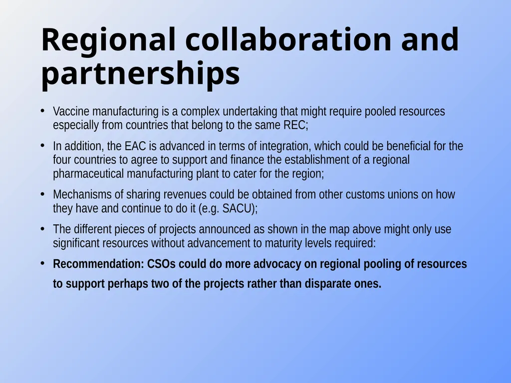 Advancing local pharmaceutical production through - slide 30 of 32