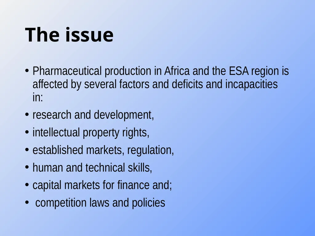 Advancing local pharmaceutical production through - slide 2 of 32
