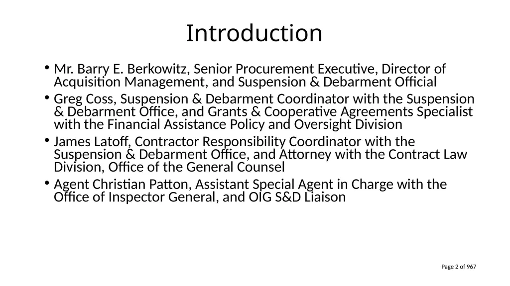 2021 Big A Suspension and Debarment Panel Meet - slide 2 of 24
