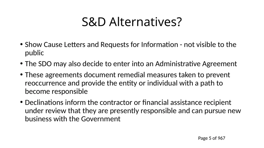2021 Big A Suspension and Debarment Panel Meet - slide 5 of 24