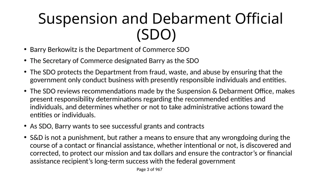 2021 Big A Suspension and Debarment Panel Meet - slide 3 of 24