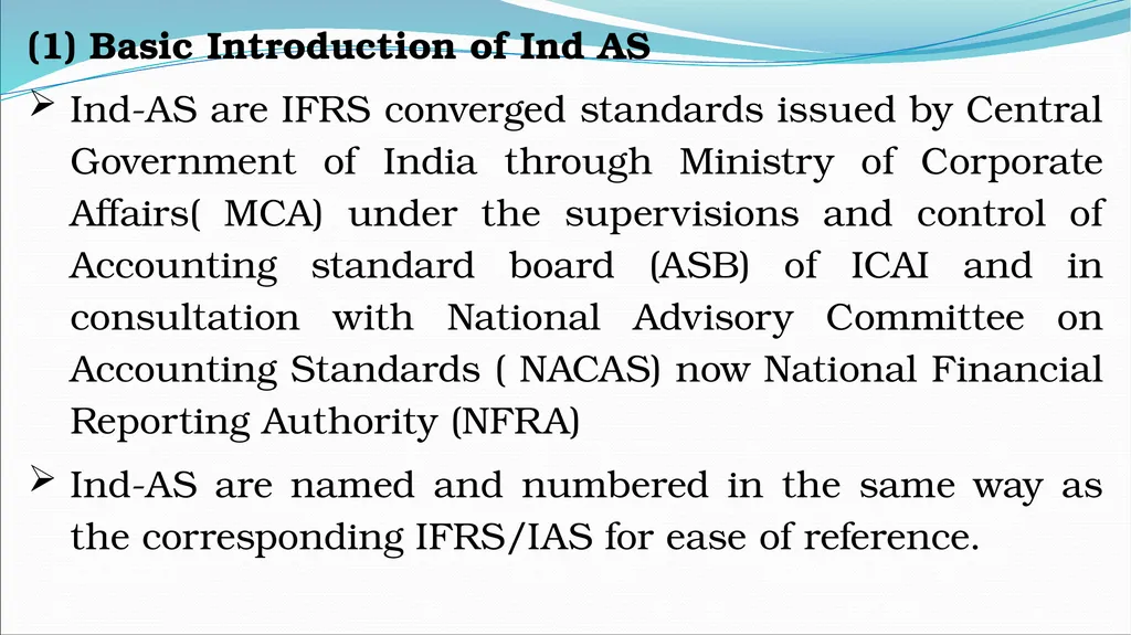 IND AS By CA H.Anand Basic introduction Roadmap of - slide 3 of 296
