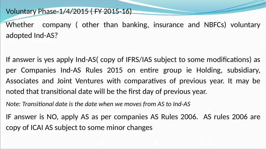 IND AS By CA H.Anand Basic introduction Roadmap of - slide 10 of 296