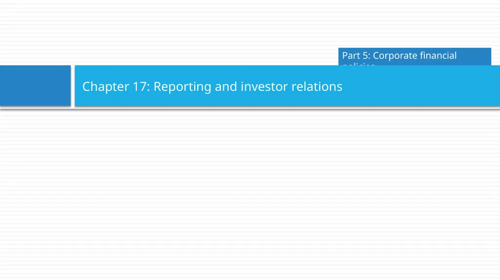 Corporate Finance for Long-Term Value Chapter 17: - slide 2 of 29