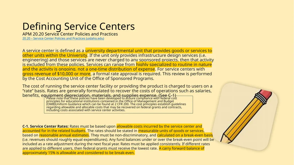 Understanding Service Centers and Rate Development - slide 3 of 20
