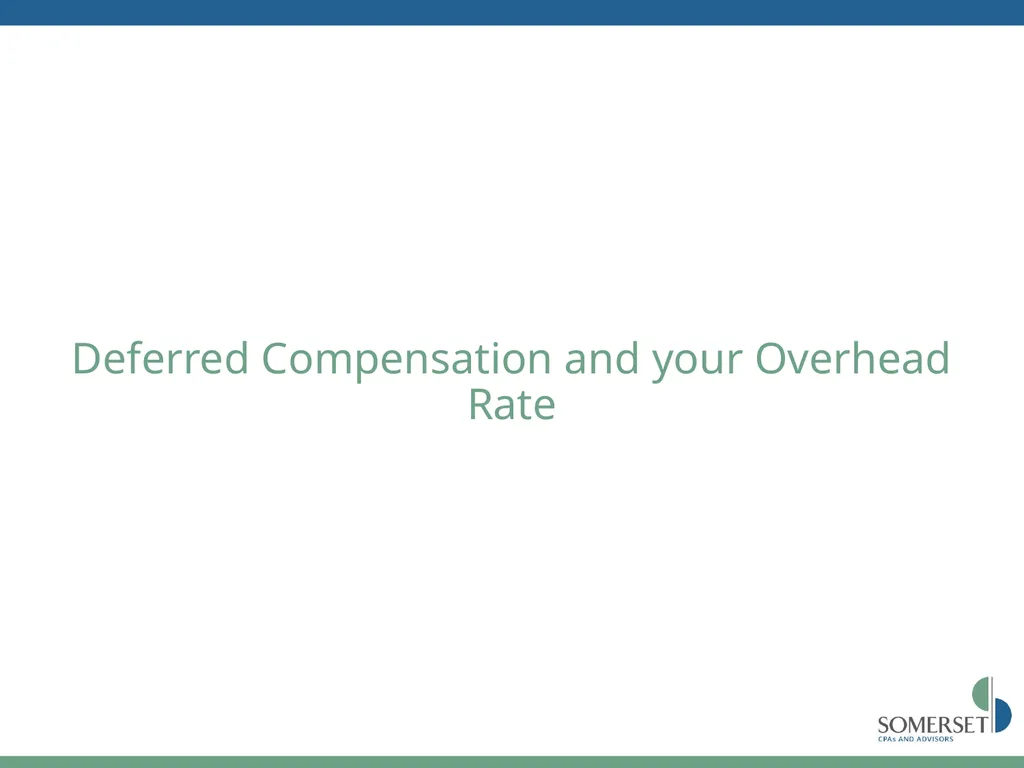 Maximizing Your FAR Overhead Rate Scott Sutton, - slide 42 of 52