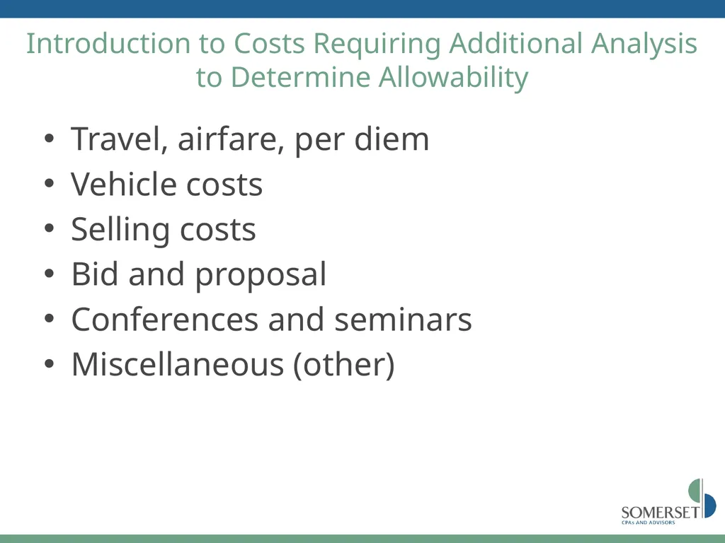 Maximizing Your FAR Overhead Rate Scott Sutton, - slide 17 of 52