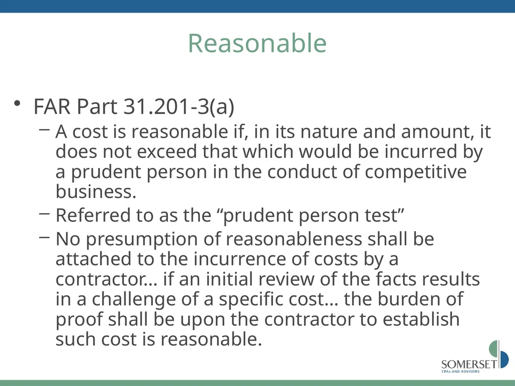 Maximizing Your FAR Overhead Rate Scott Sutton, - slide 8 of 52