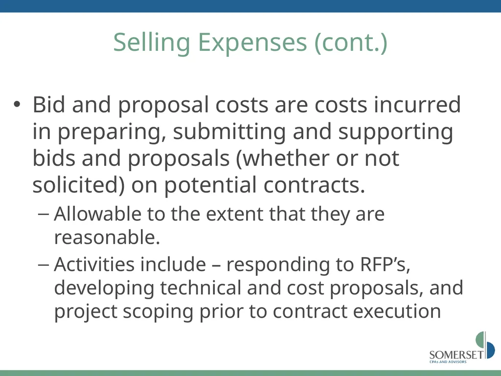 Maximizing Your FAR Overhead Rate Scott Sutton, - slide 32 of 52