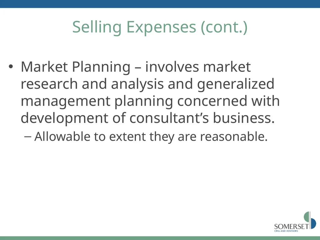 Maximizing Your FAR Overhead Rate Scott Sutton, - slide 33 of 52