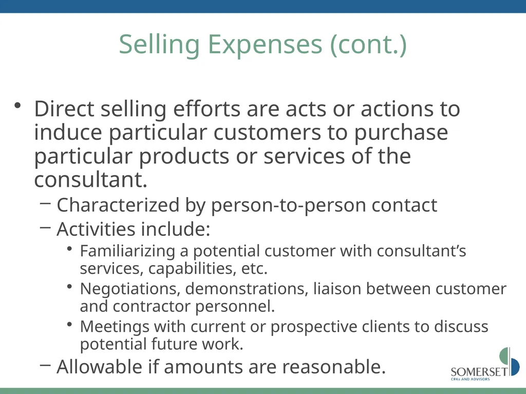 Maximizing Your FAR Overhead Rate Scott Sutton, - slide 34 of 52