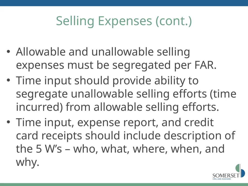 Maximizing Your FAR Overhead Rate Scott Sutton, - slide 35 of 52