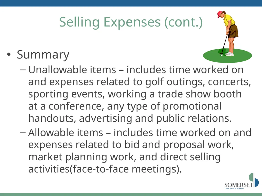 Maximizing Your FAR Overhead Rate Scott Sutton, - slide 36 of 52