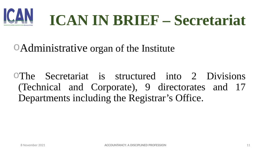 ACCOUNTANCY: A DISCIPLINED PROFESSION PRESENTED - slide 11 of 28