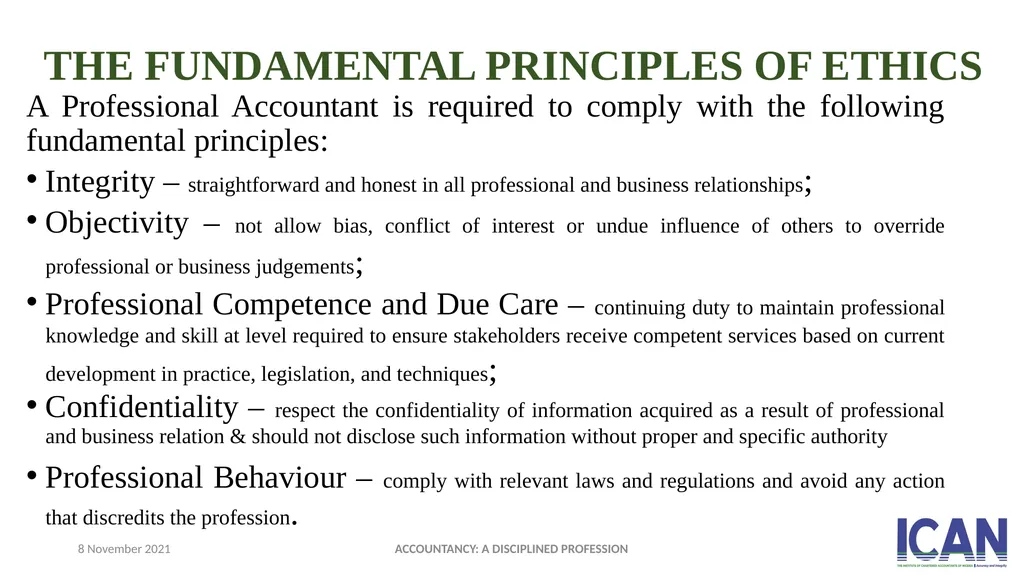 ACCOUNTANCY: A DISCIPLINED PROFESSION PRESENTED - slide 16 of 28