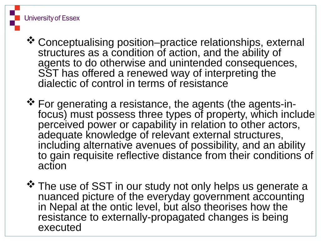 Structuration Analysis of Central Government - slide 9 of 21