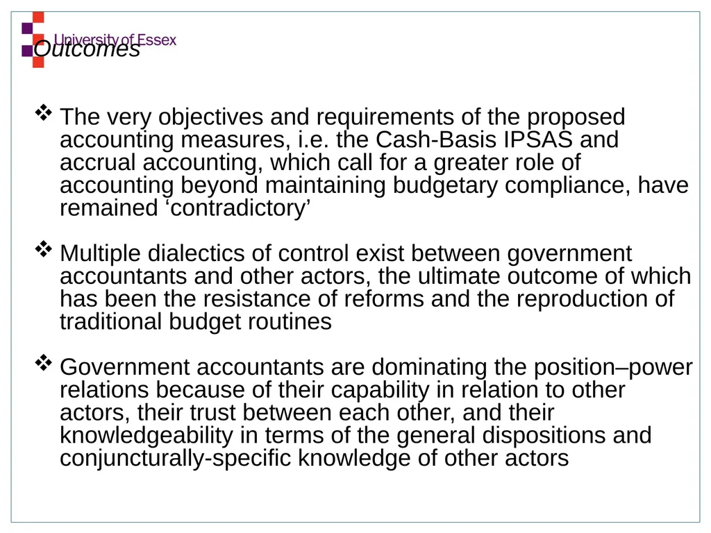 Structuration Analysis of Central Government - slide 18 of 21