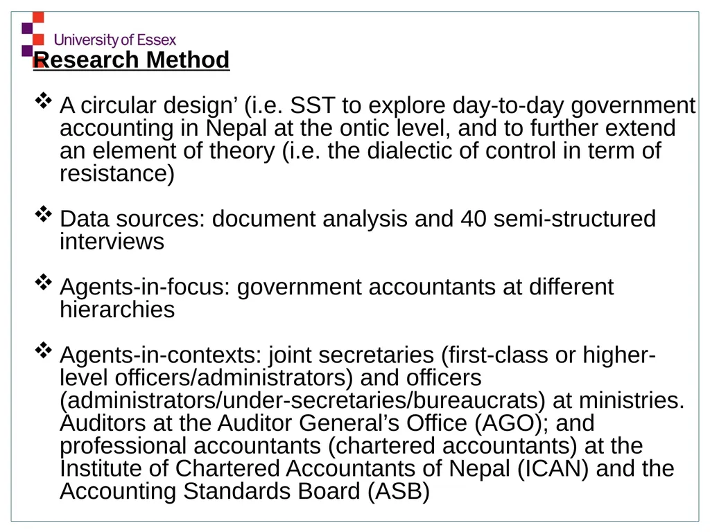 Structuration Analysis of Central Government - slide 10 of 21