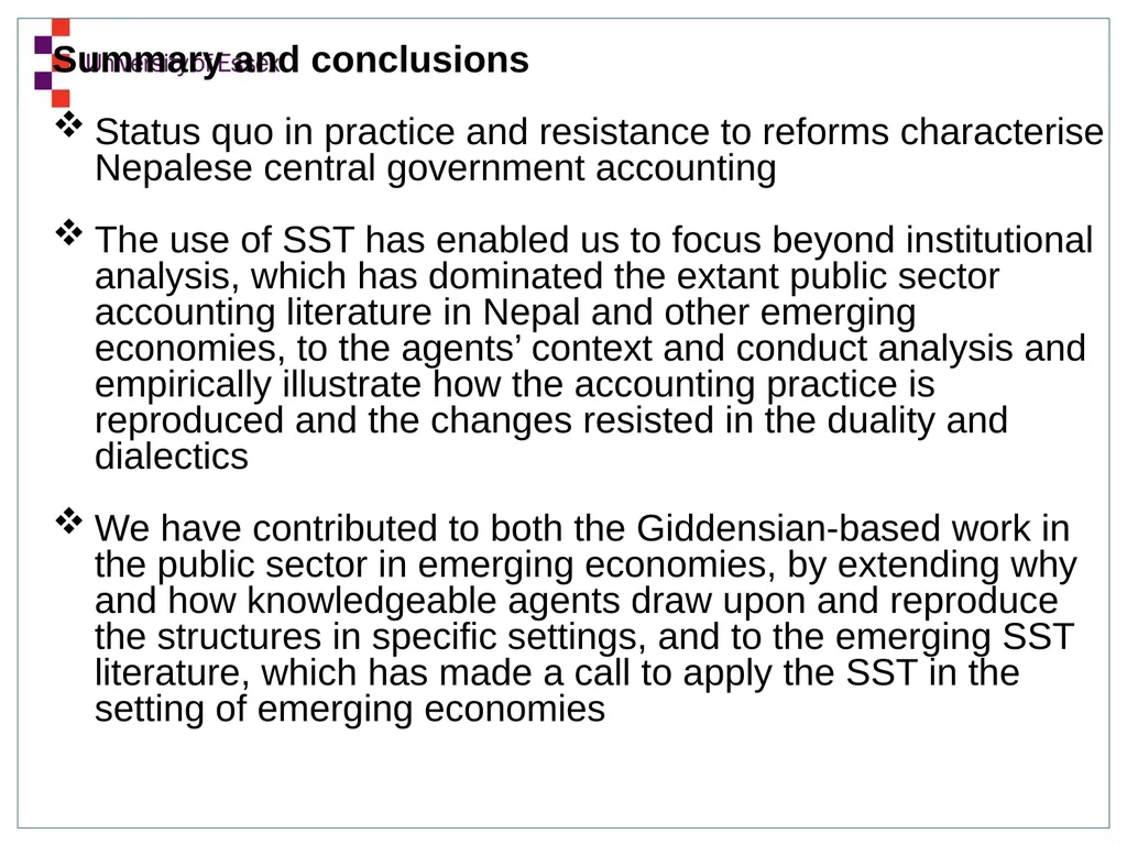 Structuration Analysis of Central Government - slide 19 of 21