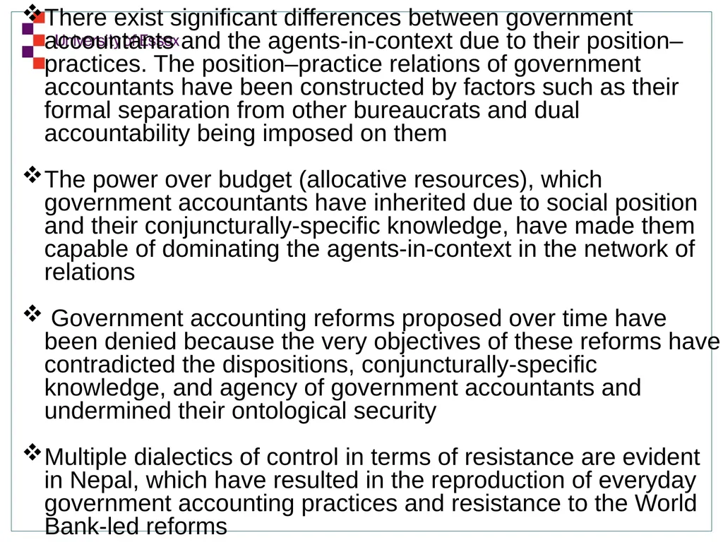 Structuration Analysis of Central Government - slide 20 of 21
