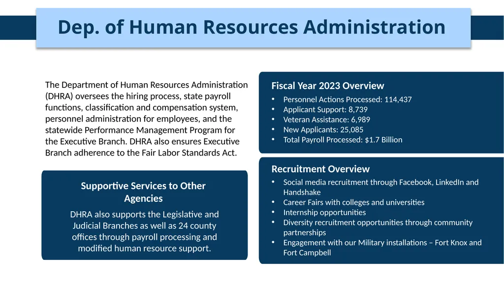 Kentucky Personnel Cabinet Overview Mary Elizabeth - slide 4 of 10