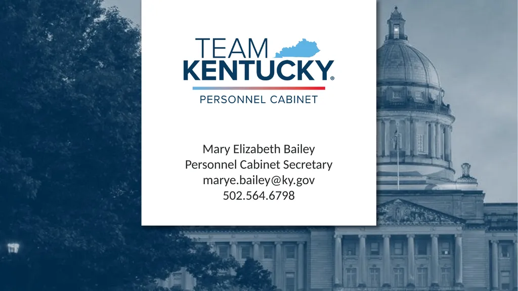 Kentucky Personnel Cabinet Overview Mary Elizabeth - slide 10 of 10