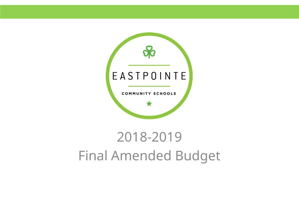 2018-2019 Final Amended Budget 2019-2020 Original