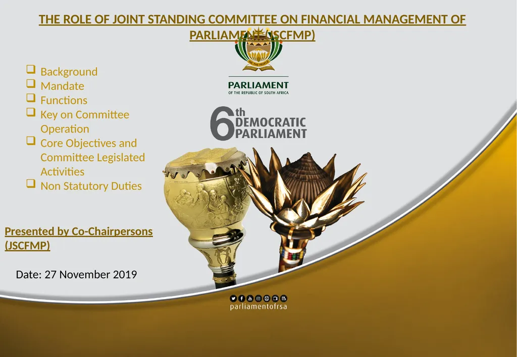 THE ROLE OF JOINT STANDING COMMITTEE ON FINANCIAL
