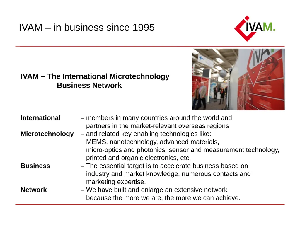 Short introduction to IVAM Microtechnology Network - slide 2 of 8