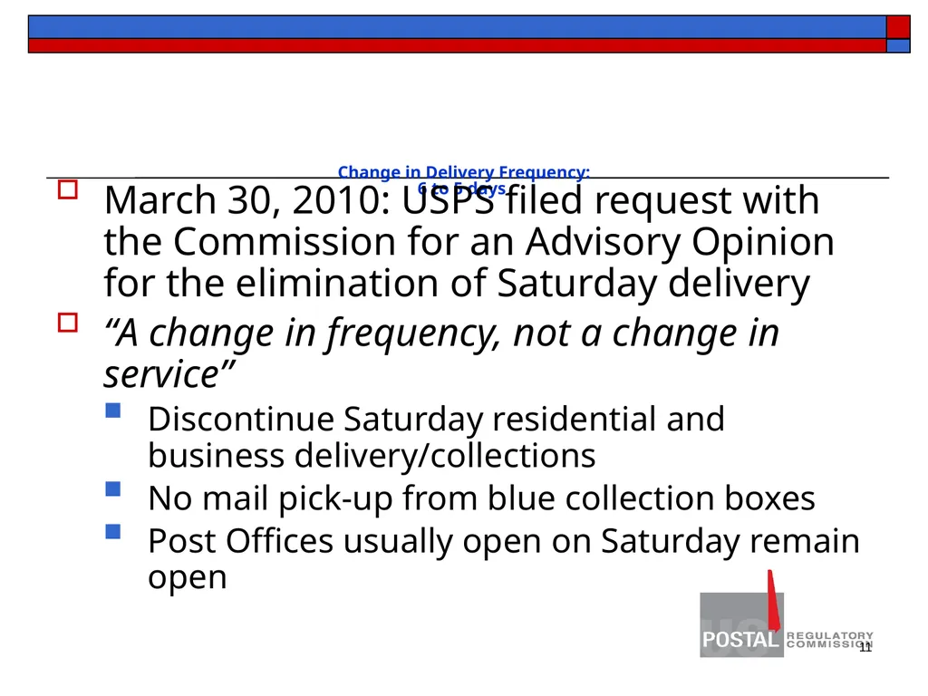 1 KENTUCKY PRESS ASSOCIATION Postal Regulatory - slide 11 of 26