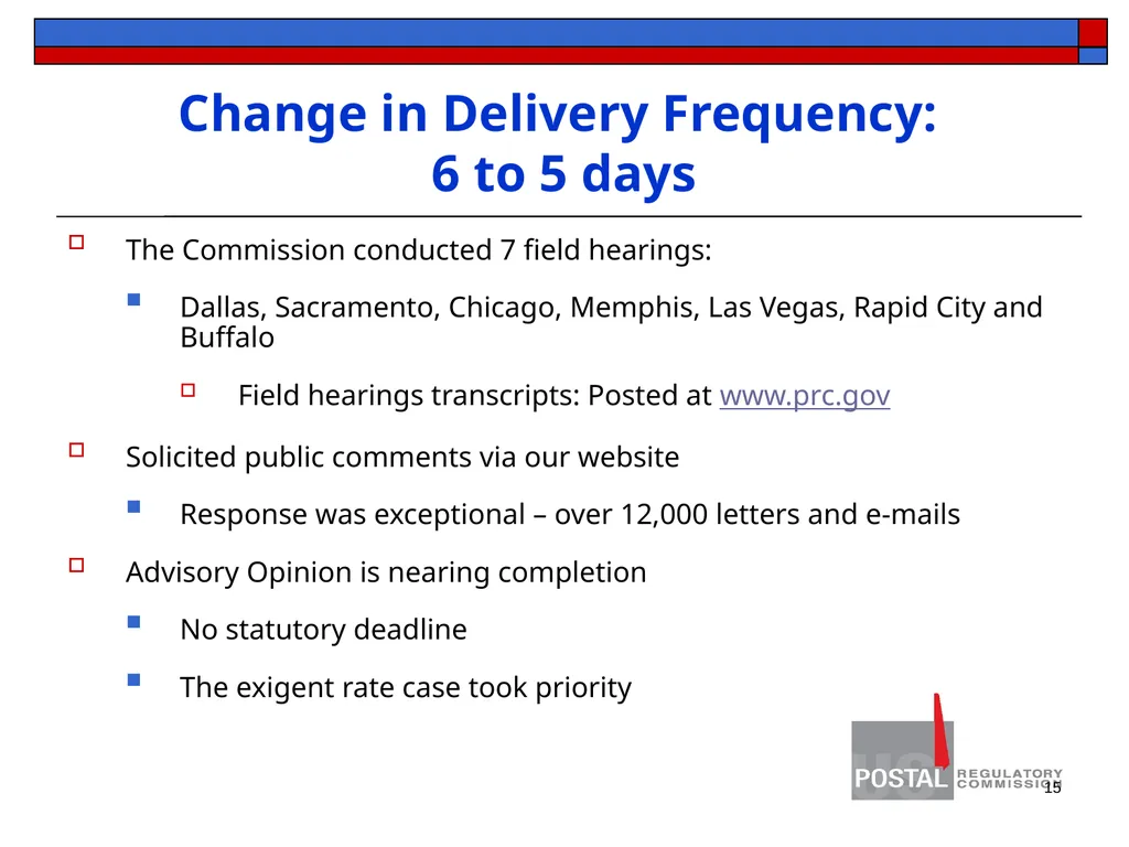 1 KENTUCKY PRESS ASSOCIATION Postal Regulatory - slide 15 of 26