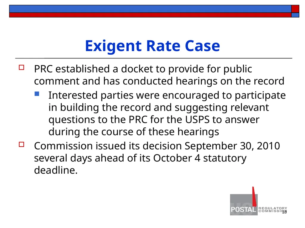 1 KENTUCKY PRESS ASSOCIATION Postal Regulatory - slide 18 of 26