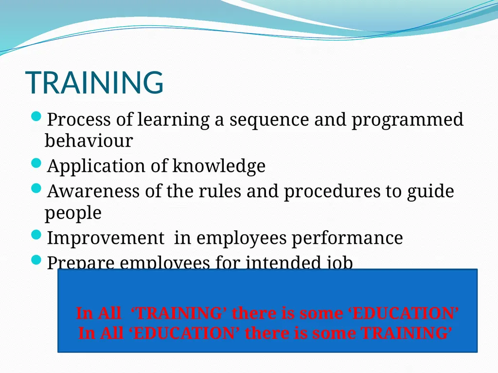 HUMAN RESOURCE MANAGEMENT Unit-6 Training and - slide 3 of 24