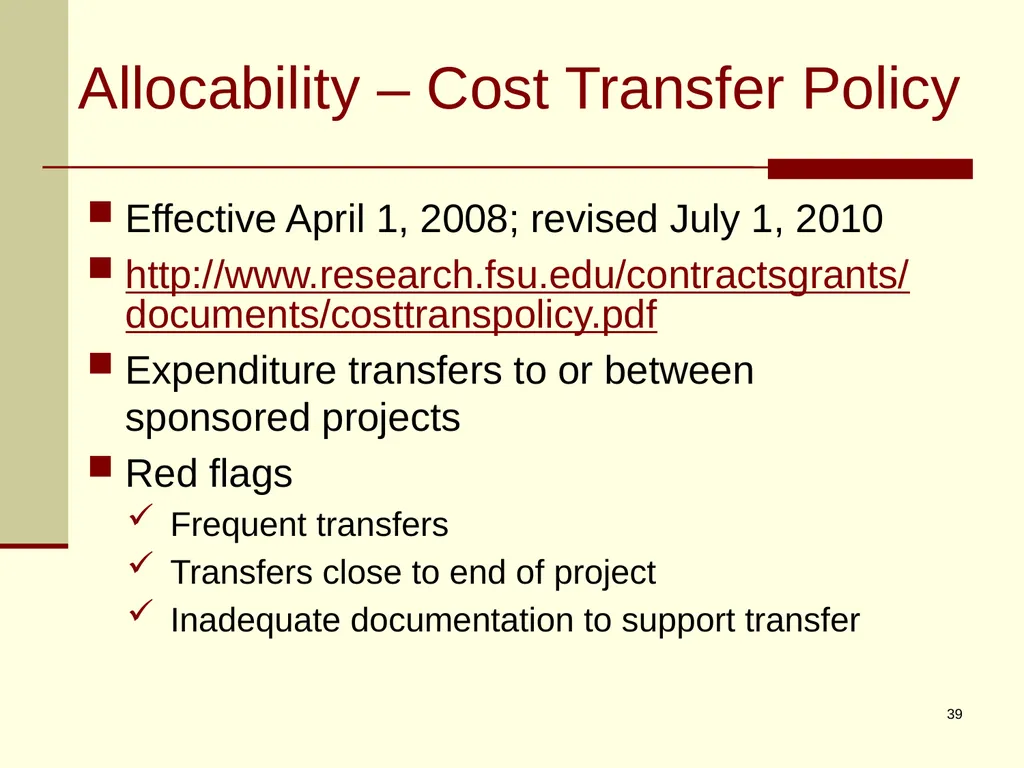Office of Management and Budget (OMB) CIRCULAR - slide 39 of 80