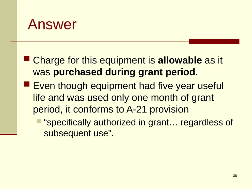 Office of Management and Budget (OMB) CIRCULAR - slide 38 of 80