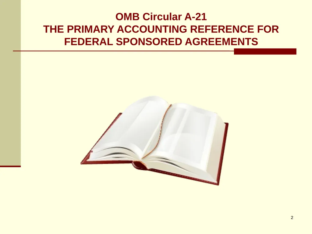 Office of Management and Budget (OMB) CIRCULAR - slide 2 of 80