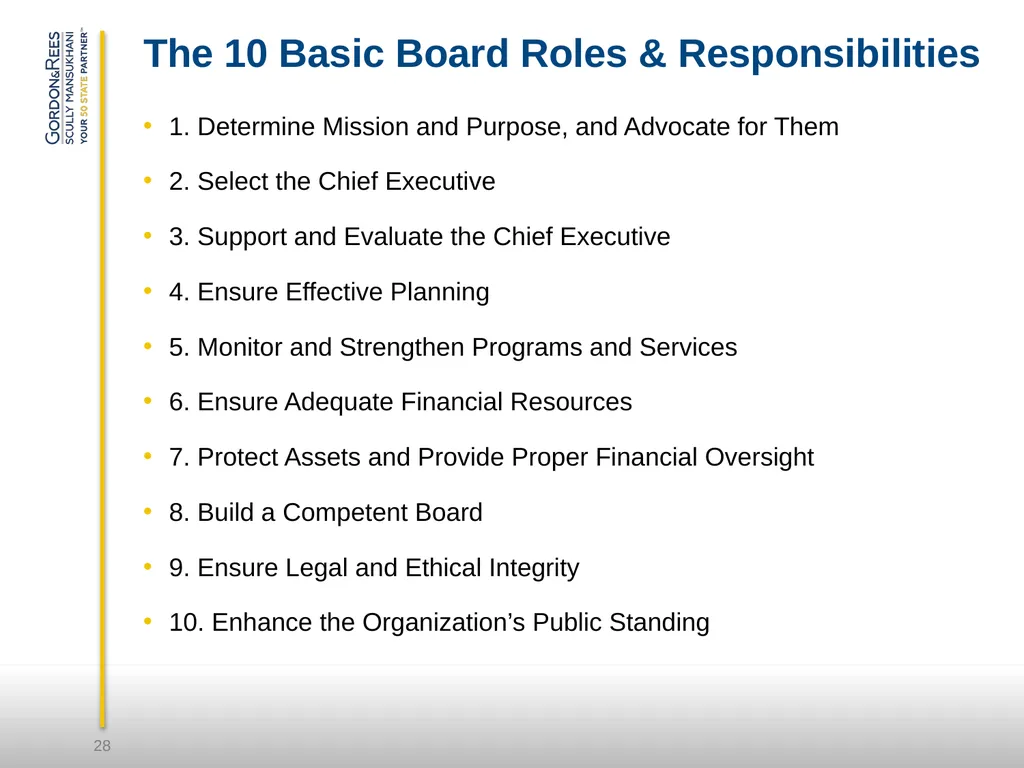 Empowered, Impactful & Rewarding Nonprofit Board - slide 28 of 33